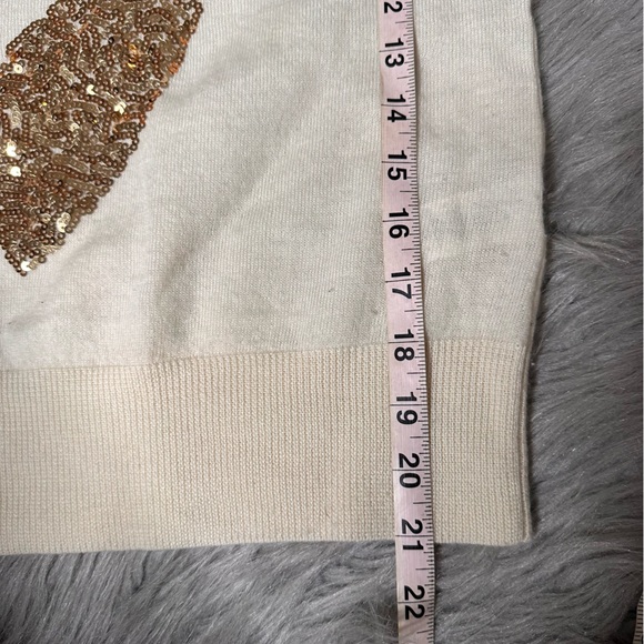French Connection Wool Sequin Reindeer Sweater XS - Picture 6 of 7